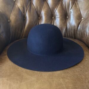 Jcrew women’s Navy Wide-Brim Hat Sz Small/Medium